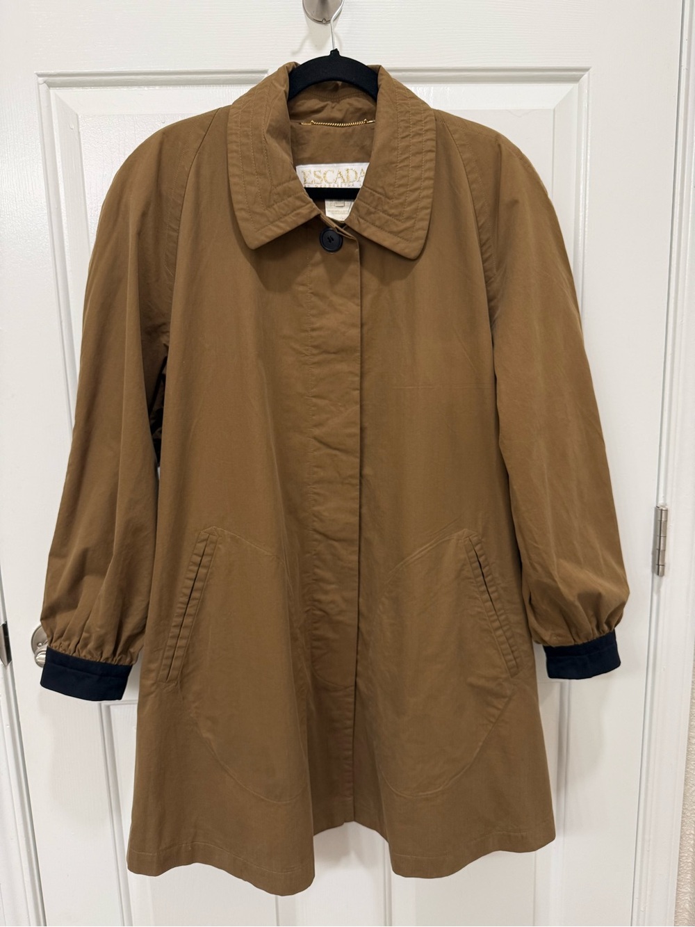 Vintage Escada by Margaretha Ley 100%
Cotton Swing Trench Coat - Size 40 (M-L)